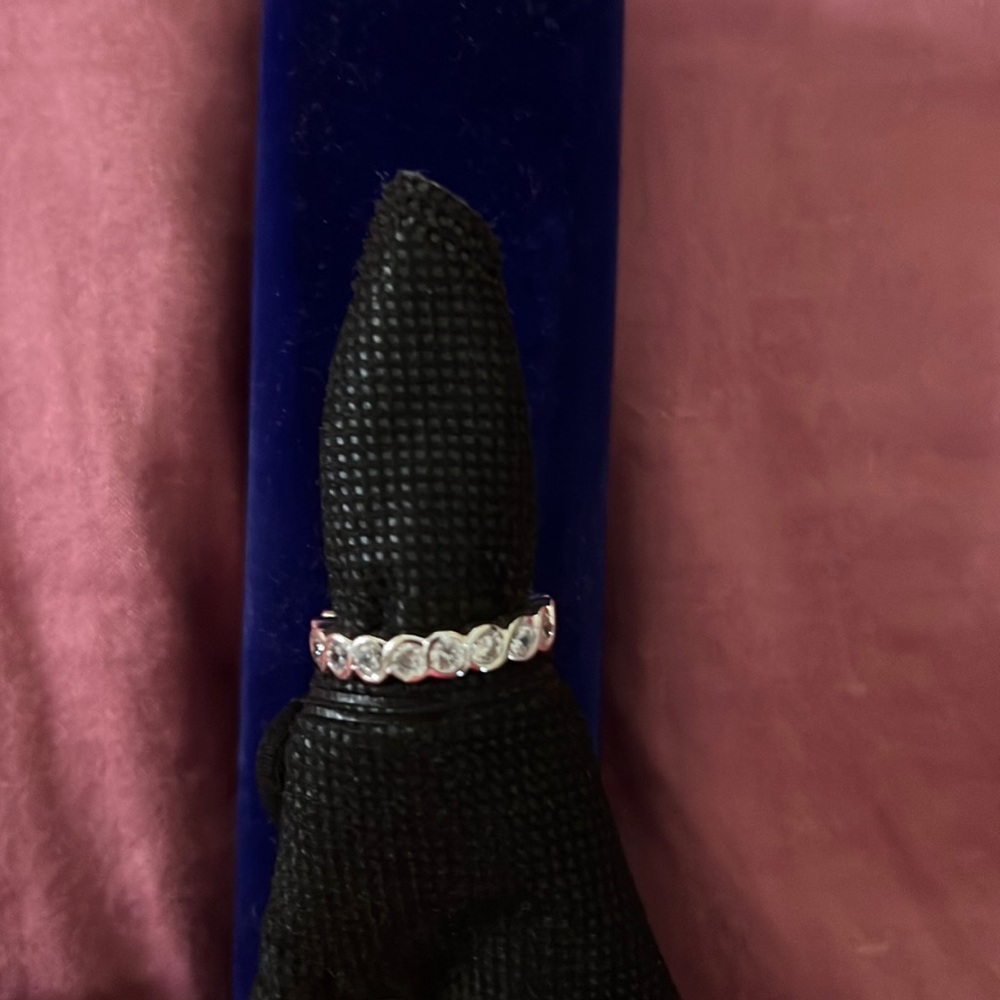 Sterling ring with clear stones